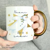 Personalised The Snowman Let it Snow Gold Handed Mug Extra Image 1 Preview